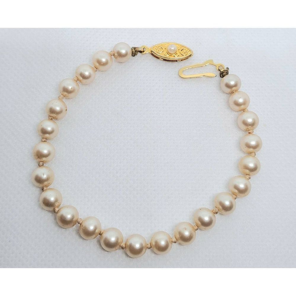 Faux pearl bracelet